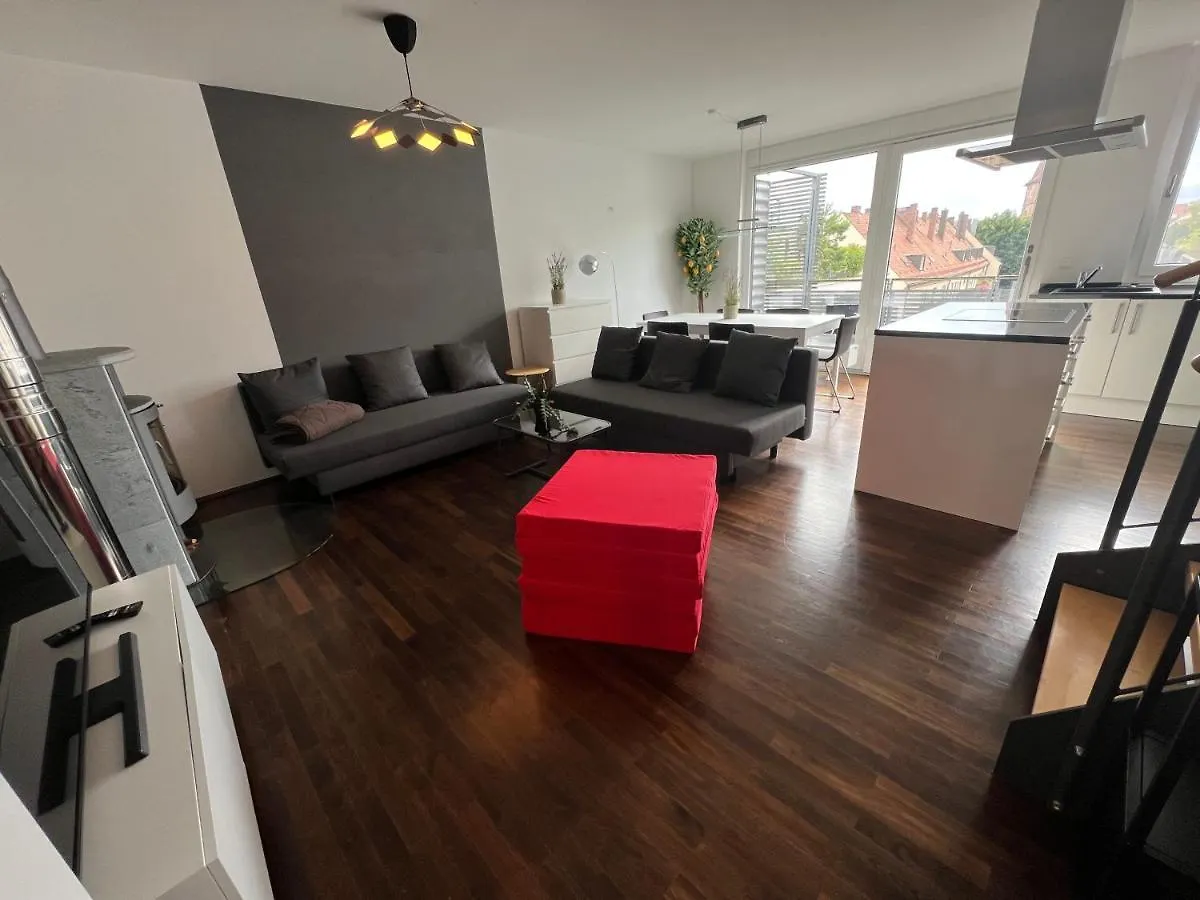 Penthouse-Wohnung - Balkon - Dachterrasse - Zentrum Нюрнберг Германия